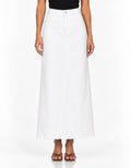 Kenny Maxi Denim Skirt - White